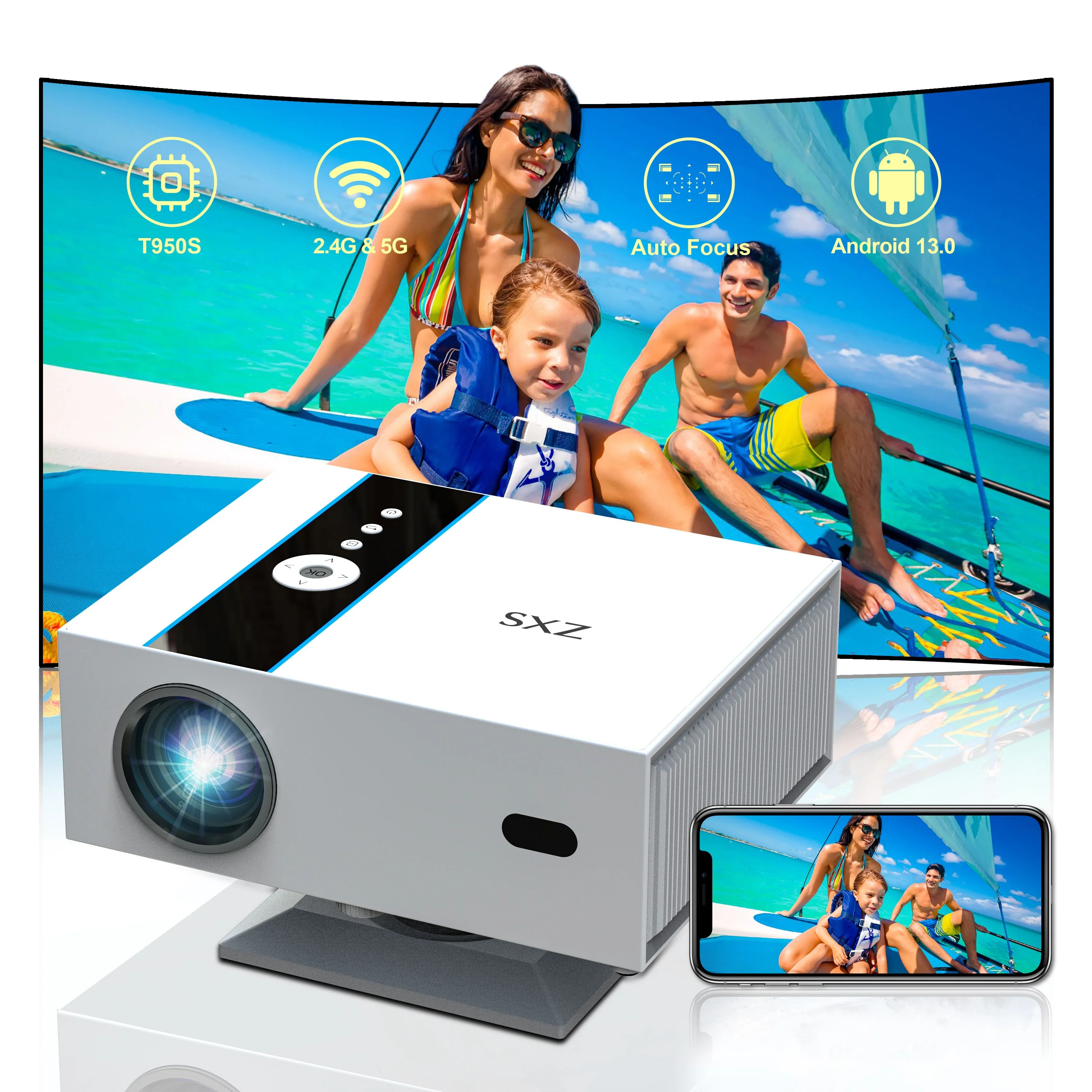 C8 Wireless Wifi Projector - Smart Portable LED Movie Theater